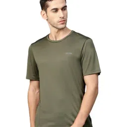 ALCIS Olive Green Slim Fit Sports T-Shirt-image-94