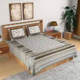eCraftIndia Multicolor Cotton 180 Bed Sheet Set-image-7