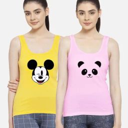 Friskers Multicolor Printed Camisole (Pack Of 2)-image-81