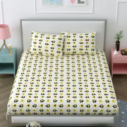 Living Roots Multicolor Jaipuri Printed Cotton Bed Sheet with 2 Pillow Cover-image-27