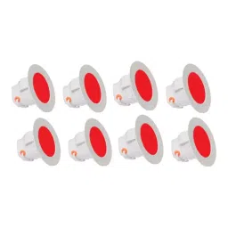 GENERIC 7 W Round LED Pendants Ceiling Lamp Red (Pack of 8), CON_R008-34
