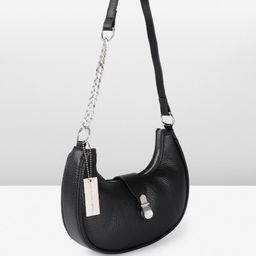 French Connection Textured Half Moon Hobo Bag image 4