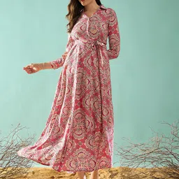 PANIT Women Graphic Printed Fit & Flare Maxi Dress-picture-43