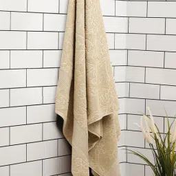 Spaces Burhanpur Character based Beige 550 GSM Cotton Bath Towel-image-6