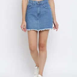 Belliskey Blue Mini Shift Skirt-image-61