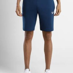 Reebok Blue Regular Fit Essential Logo Sports Shorts-picture-26