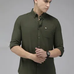 The Bear House Green Slim Fit Shirt-picture-38
