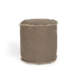 Home4U Lucas Brown Cotton Blend Chakra Pouffe-image-89
