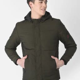 Crimsoune Club Olive Regular Fit Hooded Jacket-image-91