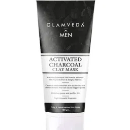 Glamveda Men Activated Charcoal Clay Mask - 100 gm-34