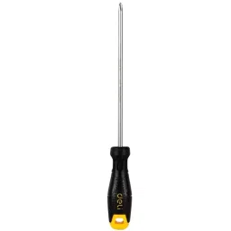 Deli Phillips Screwdriver Cr-V PH2x38 mm PP Coated Black & Yellow Handle, DL626038-15