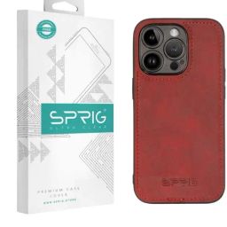Sprig Matte Leather Back Cover for APPLE iPhone 14 Pro (Red)-image-49