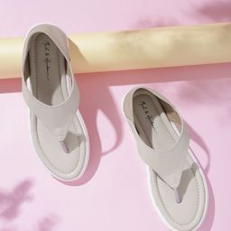Mast & Harbour Women Cream-Coloured Flats-27