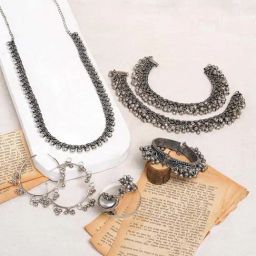 Teejh Ajanta Oxidised Silver Jewellery Gift Set-picture-6