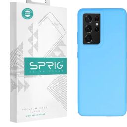 Sprig Liquid Silicone Back Cover for Samsung Galaxy S21 Ultra (Blue)-image-29