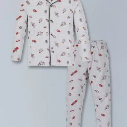 3PIN Boys Grey Cotton Printed Nightsuits-image-81