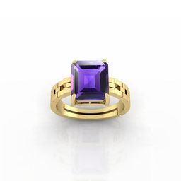 GenZcomplex Gold-Plated Brass Amethyst Finger Ring-image-66