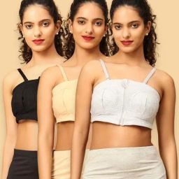 The Mom Store Multicolor Cotton Maternity Bra - Pack of 3-picture-27
