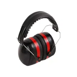 Robustt ABS Active Noise Cancellation Adjustable Earmuffs Red & Black-16