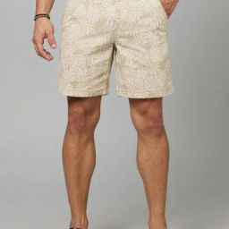 celio Celio* Beige Regular Fit Printed Shorts-picture-29