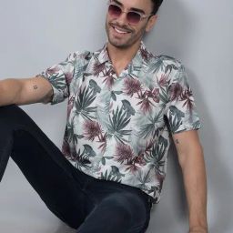 Crimsoune Club Multi-Color Blended Slim Floral Shirt-image-58