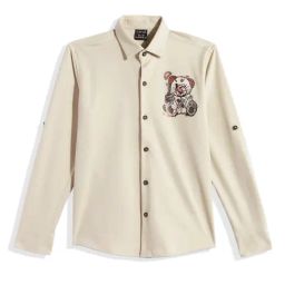 Cavio Boys Cream Comfort Fit Shirt-image-37