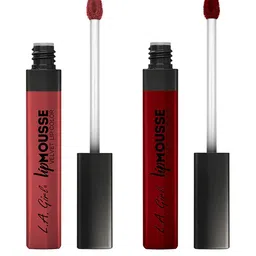 L.A. Girl Lipmousse Velvet Lip Color With Vitamin E- 6 ml Each- Shade- BFF- Slay-44