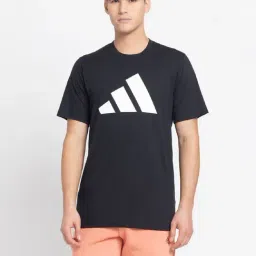 adidas Train Essentials Black Regular Fit Logo Print Training T-Shirt-image-40