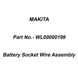 Makita Battery Socket Wire Assembly for CW003G, Part No WL00000199-35
