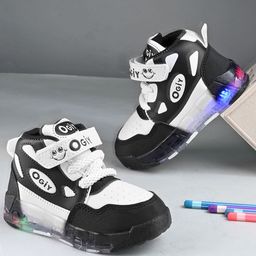 BIRDE Boys Printed Patent Leather Sneakers-17