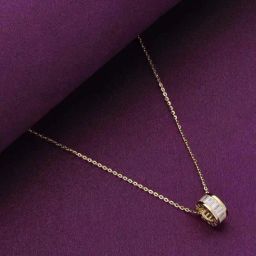 Kai Jewel Sterling Silver Gold Eternal Circle Ring Pendant Necklace-image-50