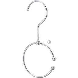 AS ONE Round Hook for Display W8.5 cm×H17.5 cm×Φ4 mm Size Steel Chrome Plating Chrome Plating, 61-197-10-1 (Set of 5 pcs)-46