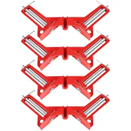 FLAMINGO ENTERPRISE Corner Clamp 90° Aluminum Alloy Body with Steel Screw Red 70 mm Throat Depth (Pack of 4)-18