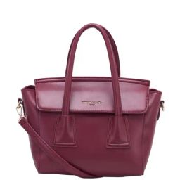 Pierre Cardin Maroon Solid Satchel Handbag-image-28