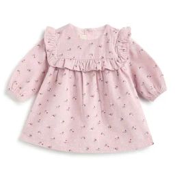 Chicco Girls Light Pink Cotton Regular Fit Floral Print Dress-picture-34