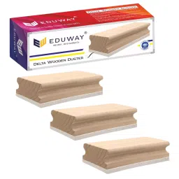 EDUWAY ‎Rectangular Premium Delta Wooden for Whiteboard and Chalkboard Multicoloured (Pack of 3)-image-0
