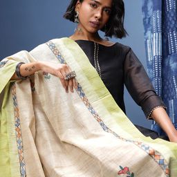 Taavi Ethnic Motifs Woven Design Kalamkari Dupatta-picture-17
