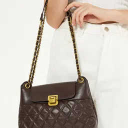 Styli PU Structured Sling Bag with Quilted image 3