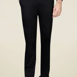 Peter England Black Slim Fit Trousers-picture-29