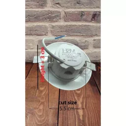 GENERIC 3 W Round Micro Deep Junction Light Ceiling Lamp Pink (Pack of 2), P2 image 2