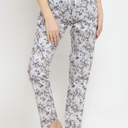 Boston Club Women Brown & Off White Printed Pyjama-image-37