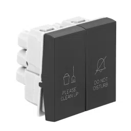 Legrand Hotel "DND and MMR" Functions Internal Allzy 2 Module Matt Black, 6812 48 (Pack of 10 Pcs) image 3