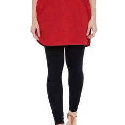 Go Colors Black Mid Rise Leggings-image-92