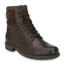 Delize Men's Brown Derby Boots-image-2