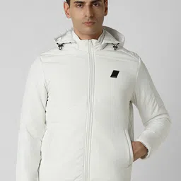 Van Heusen Flex Men Solid Hooded Sporty Jacket-image-66