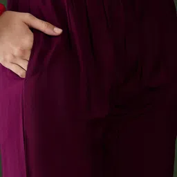 Sangria Floral Printed Straight Kurta With Trouser & Dupatta image 4