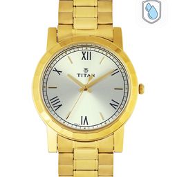 Titan Men Silver-Toned Dial Watch 1644YM01-52