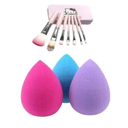 skrynnzer Set Of 10 Beauty Blender With Makeup Brushes-76