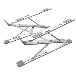 Silver Portronics My Buddy K Pro Adjustable Portable Laptop Stand for Table-0