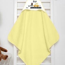 babywish Hooded Towel Beep Beep Print - Yellow-image-95